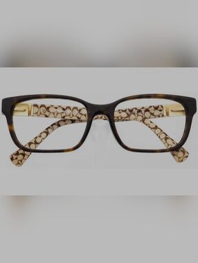 Coach Signature Pattern Eyeglass Frames With Case